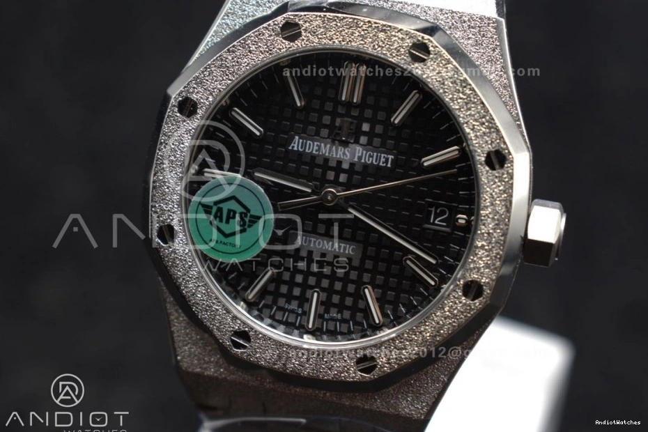 Black Royal Oak Frosted 1034 SA3120 Super Clone Edition Dial Textured SS Thermal SS 1:1 On Bracelet Best 15454 37mm APSF 1107